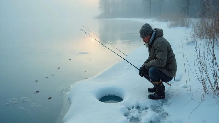 Зимова риболовля: як температура повітря впливає на клювання риби