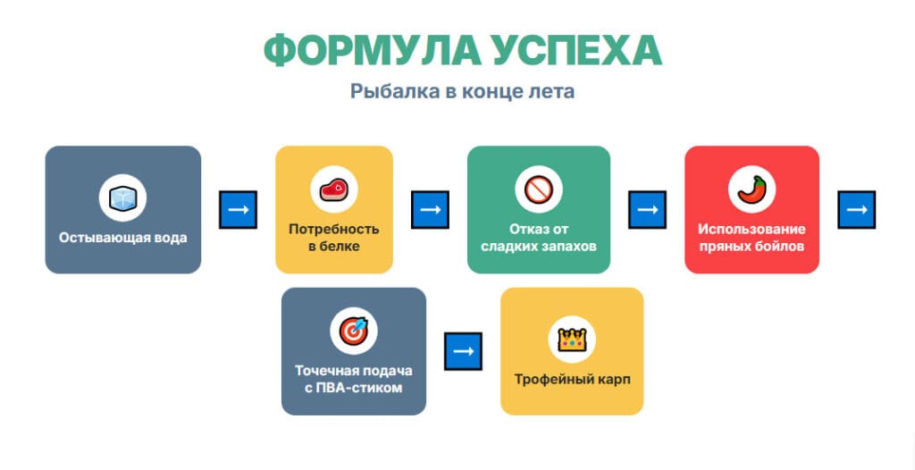 Формула ловли карпа в конце лета