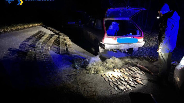 Риболовля на 248 тисяч: під Києвом затримали порушника з сітками