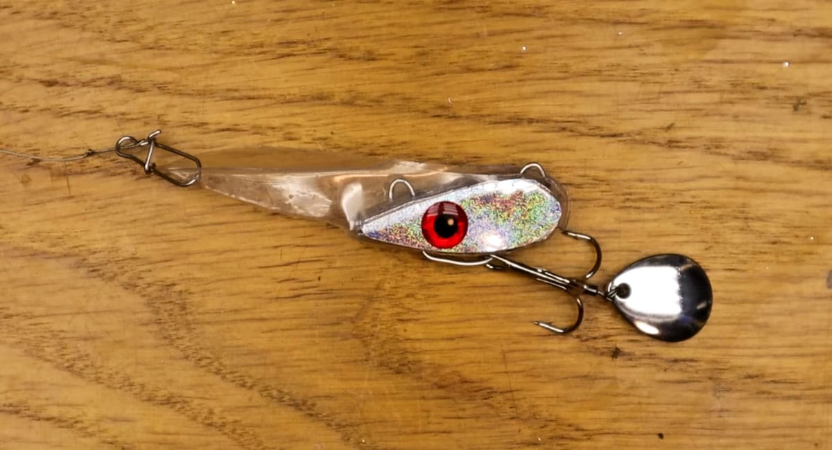 Секрет дальности заброса на жереха - самодельная блесна Кальмар-3