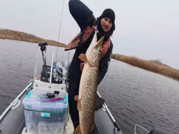 Щука весом 8,5 кг на Днепре - улов рыбака, видео