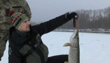 Зимова щука на Десні у січні: трофей 4 кг, живець і ловля на течії