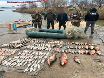 Майже 600 тисяч гривень збитків: на озері Кагул затримали браконьєра з 265 рибинами