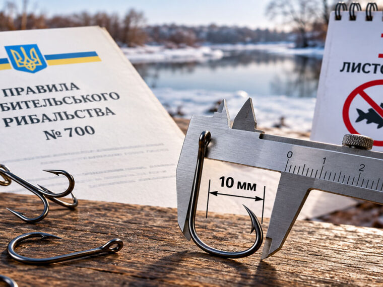 Заборона гачків понад 10 мм в Україні: коли діє обмеження